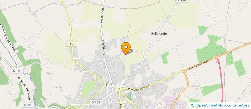 localisation de l'entreprise EURL M S J  BEUZEVILLE