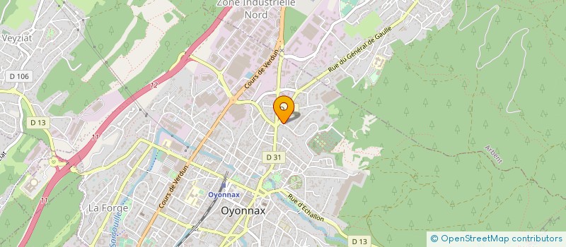 localisation de l'entreprise EURL M.S.J. MECANIQUE SPECIALE JUAREZ  OYONNAX