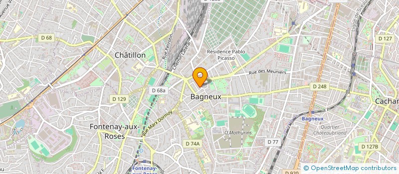localisation de l'entreprise EURL M.&.Z.  BAGNEUX