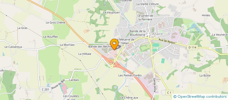 localisation de l'entreprise EURL MARSAC. S PEINTRE DECORATEUR  ALLAIRE