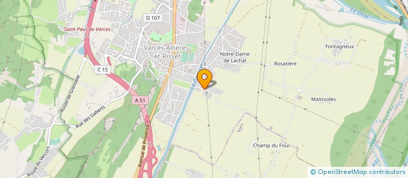 localisation de l'entreprise EURL MARTINET THOMAS à VARCES-ALLIERES-ET-RISSET