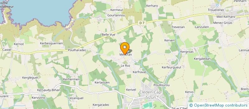 localisation de l'entreprise EURL MATHIEU YVENOU  CLEDEN-CAP SIZUN