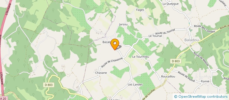 localisation de l'entreprise EURL MAUBAREYT TECHNI PLUS  BALADOU