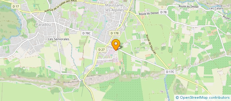 localisation de l'entreprise EURL MAXIME LEGRAND à MAUSSANE-LES-ALPILLES