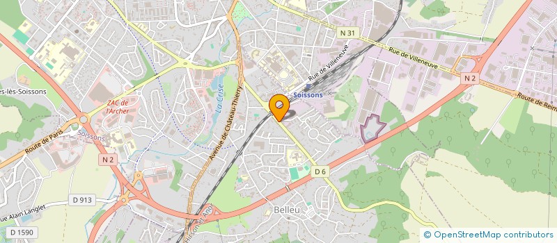 localisation de l'entreprise EURL MECANIQUE GENERALE SOISSONNAISE à BELLEU