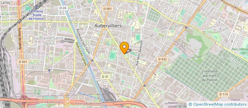 localisation de l'entreprise EURL MEDIA COM à AUBERVILLIERS