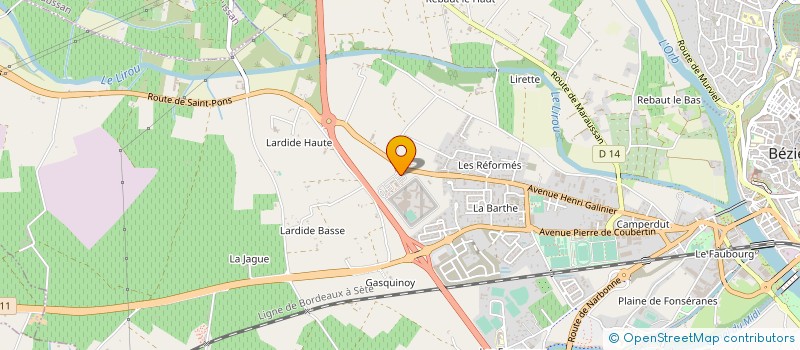 localisation de l'entreprise EURL MEDITERRANEE ETANCHEITE à BEZIERS