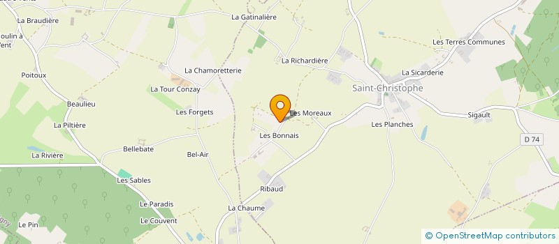 localisation de l'entreprise EURL MENANTEAU MICKAEL à SAINT-CHRISTOPHE