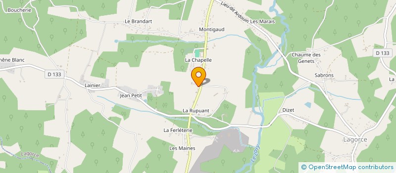 localisation de l'entreprise EURL MENARD JEAN GERARD  LAGORCE