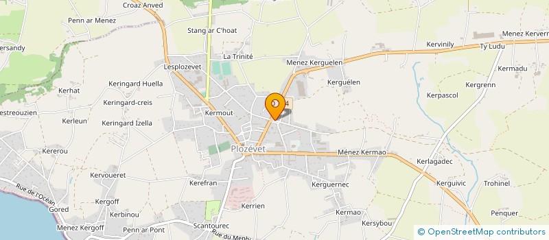 localisation de l'entreprise EURL MENUISERIE LE CORRE  PLOZEVET