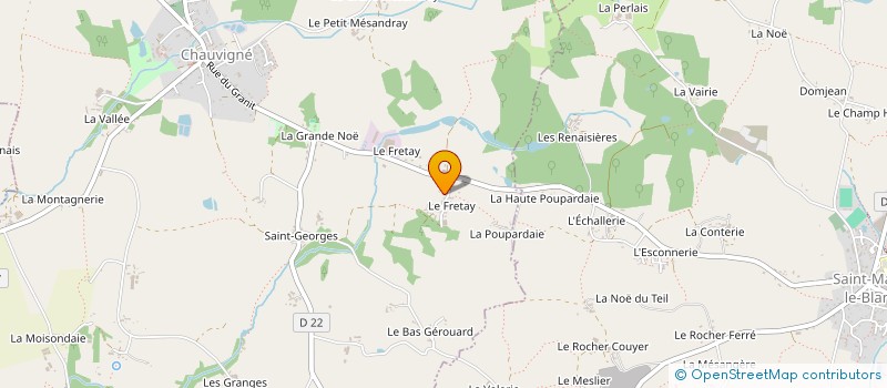 localisation de l'entreprise EURL MENUISERIE SOUVENET  CHAUVIGNE