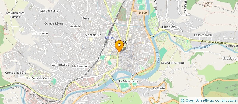 localisation de l'entreprise EURL MERCERIE CREATIVE GIS'LAINE à MILLAU