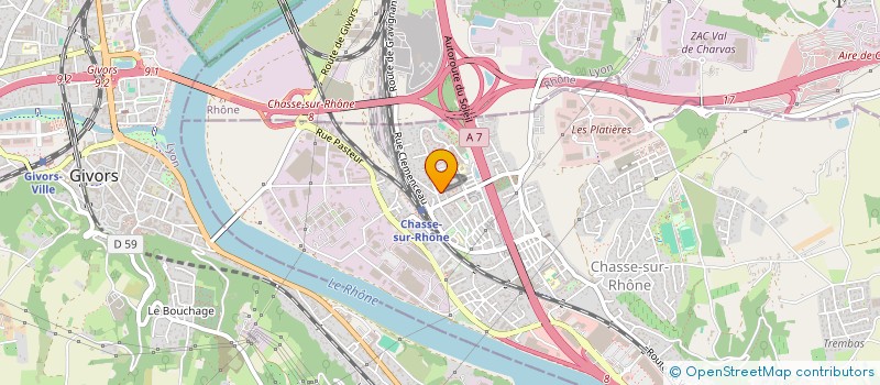 localisation de l'entreprise EURL METAMORPHOSE  CHASSE-SUR-RHONE