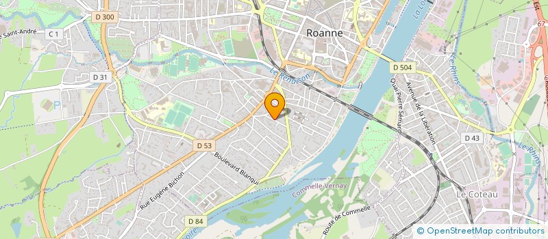 localisation de l'entreprise EURL MEY-TEX  ROANNE