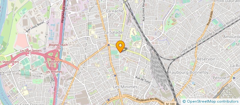 localisation de l'entreprise EURL MF  MACONNERIE BAT  TOULOUSE