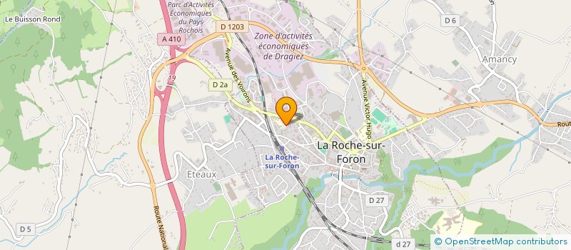localisation de l'entreprise EURL MICHEL PNEUS à LA ROCHE-SUR-FORON