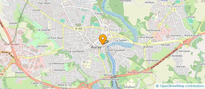 localisation de l'entreprise EURL MICHEL POUILLIC à AURAY