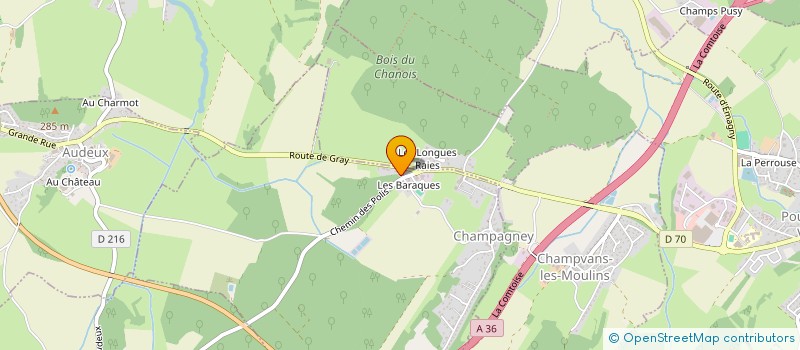 localisation de l'entreprise EURL MIGUEL  CHAMPAGNEY