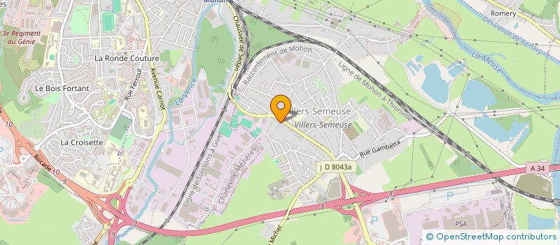 localisation de l'entreprise EURL MJ PLAC' à VILLERS-SEMEUSE