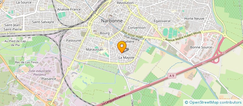 localisation de l'entreprise EURL MJR INVESTISSEMENT à NARBONNE