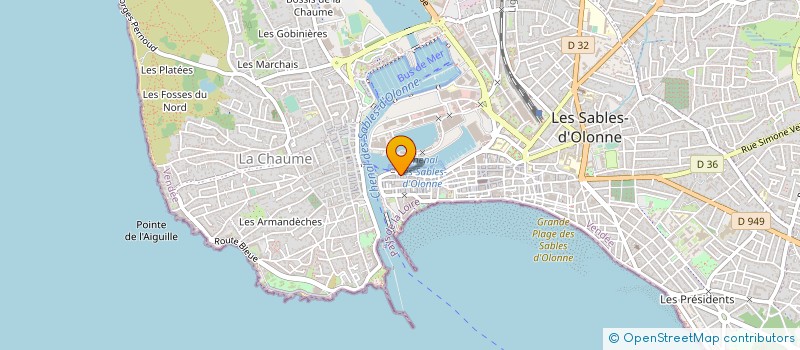 localisation de l'entreprise EURL MONDESIR POUPIN à LES SABLES D'OLONNE