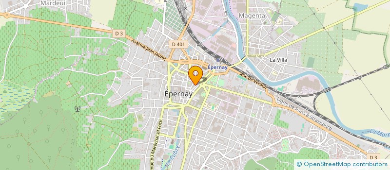 localisation de l'entreprise EURL MONDIAL VINS SELECTION  EPERNAY