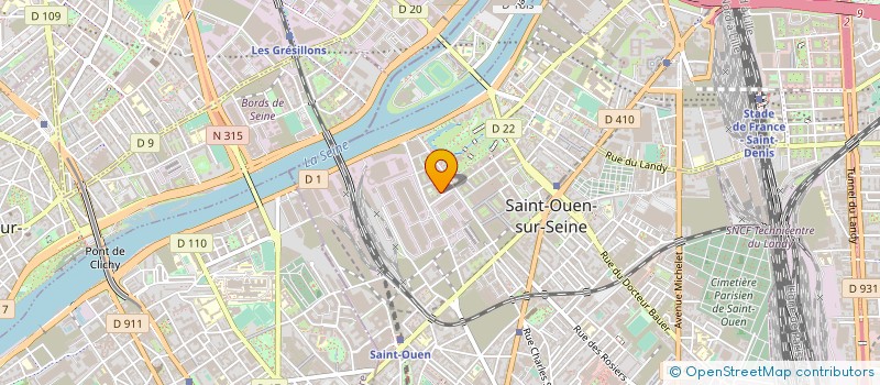 localisation de l'entreprise EURL MONIZ SERVICE à SAINT-OUEN-SUR-SEINE