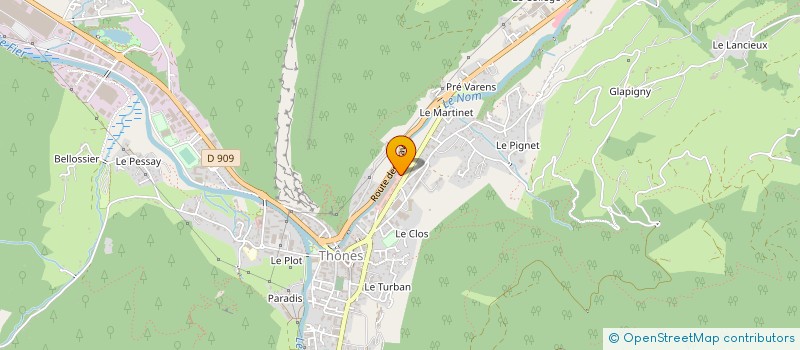 localisation de l'entreprise EURL MONNET PNEUS à THONES