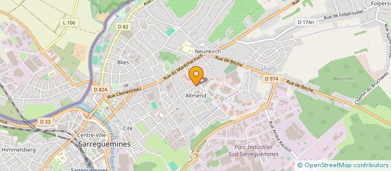 localisation de l'entreprise EURL MOSELLE CONSTRUCTION  SARREGUEMINES