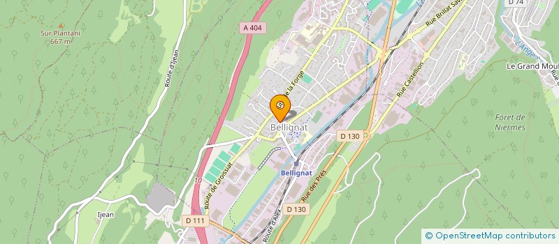 localisation de l'entreprise EURL NATACHA à BELLIGNAT