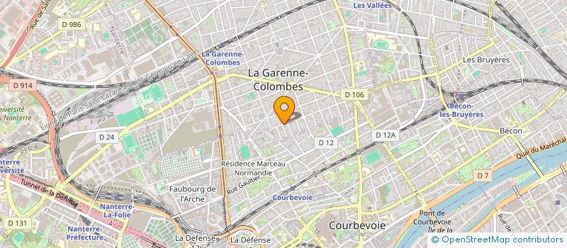 localisation de l'entreprise EURL NATHALIE MARION à LA GARENNE-COLOMBES