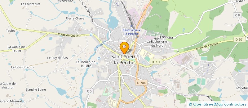 localisation de l'entreprise EURL NATHALIE PEIRIER à SAINT-YRIEIX-LA-PERCHE