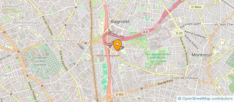 localisation de l'entreprise EURL NEW PROD à BAGNOLET
