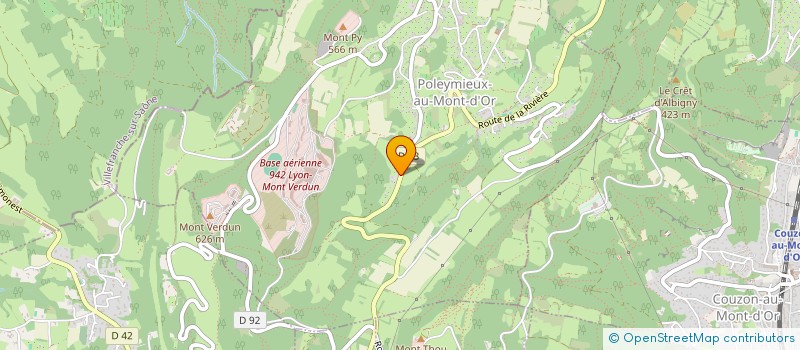 localisation de l'entreprise EURL NICOLAS BOSVEUIL  POLEYMIEUX-AU-MONT-D'OR