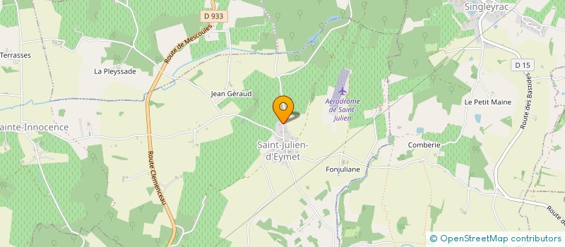 localisation de l'entreprise EURL NICOLAS BOURDIL  SAINT-JULIEN-INNOCENCE-EULALIE