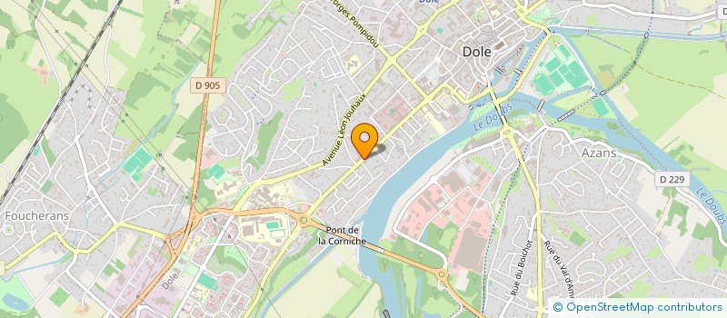 localisation de l'entreprise EURL NOUVELLE MIROITERIE DOLOISE à DOLE
