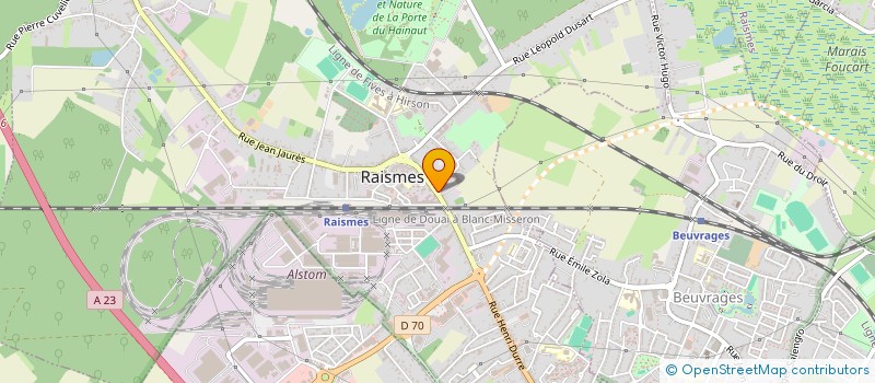 localisation de l'entreprise EURL NV COIFFURE  RAISMES