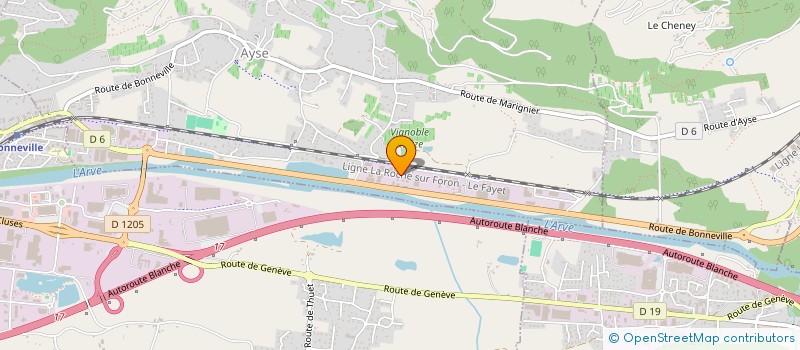localisation de l'entreprise EURL O'BIOZZ à CONTAMINE-SUR-ARVE