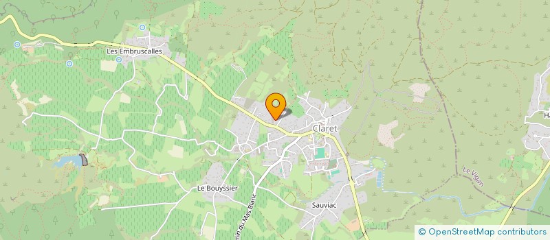 localisation de l'entreprise EURL O'CLOCK II AMENAGEMENT  CLARET