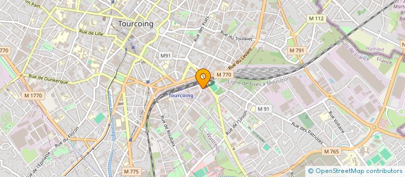 localisation de l'entreprise EURL OBJECTIF COULEURS  TOURCOING