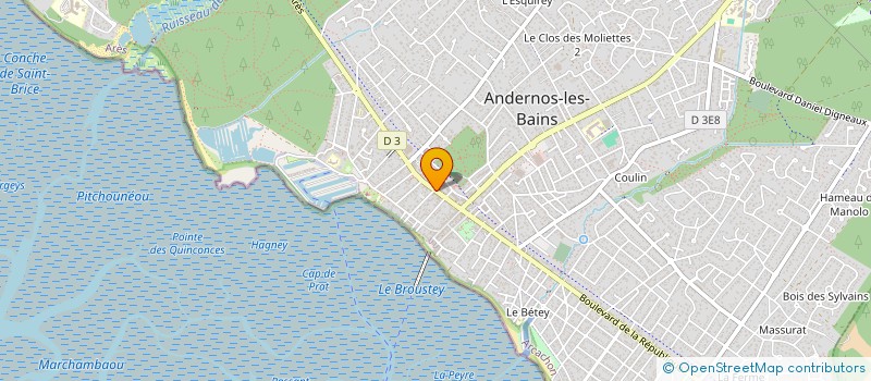 localisation de l'entreprise EURL OLIVEIRA PLOMBERIE à ANDERNOS-LES-BAINS