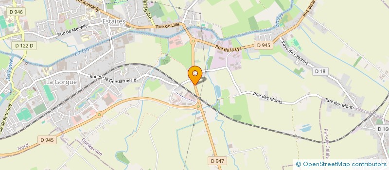 localisation de l'entreprise EURL OLIVIER BACQUET  LA GORGUE