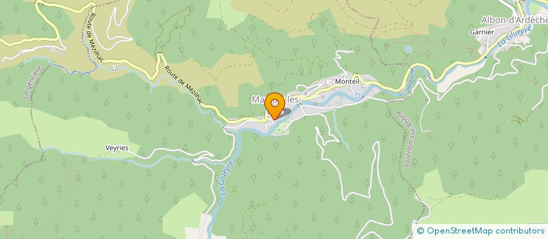 localisation de l'entreprise EURL ONDINE  MARCOLS-LES-EAUX