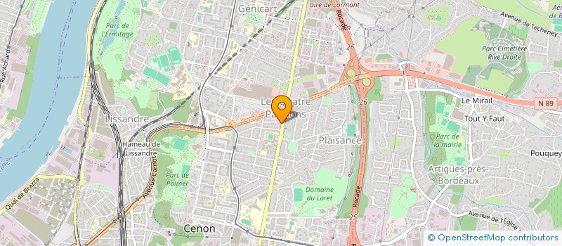localisation de l'entreprise EURL ONGLE ET SOLEIL à CENON