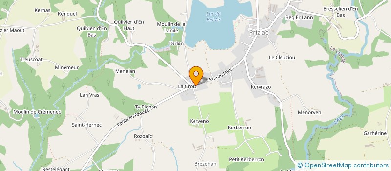 localisation de l'entreprise EURL OPRANDI à PRIZIAC