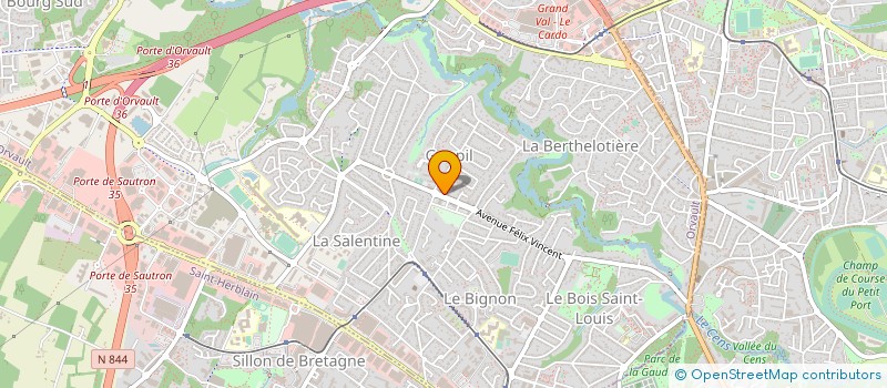 localisation de l'entreprise EURL OPTIQUE DU PETIT CHANTILLY à ORVAULT