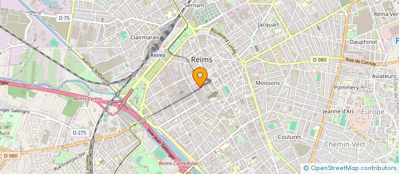 localisation de l'entreprise EURL OPTIQUE DU THEATRE  REIMS