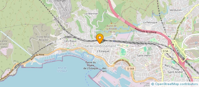 localisation de l'entreprise EURL ORAL (MACONNERIE GENERALE)  MARSEILLE 16EME