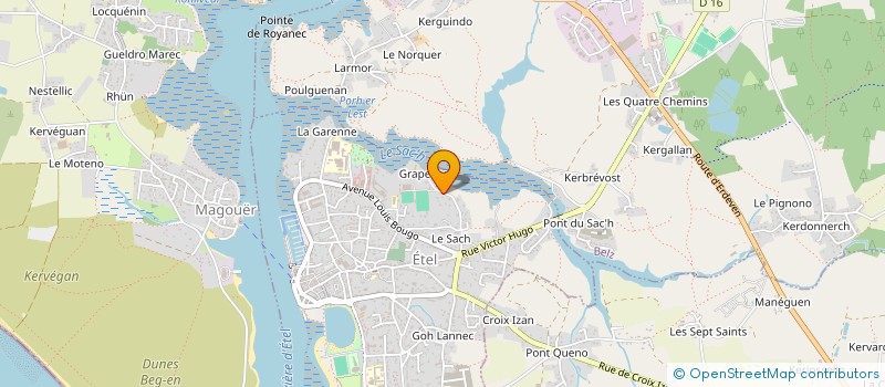 localisation de l'entreprise EURL ORVOEN à ETEL
