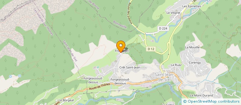 localisation de l'entreprise EURL OSMOSE  SAINT-JEAN-DE-SIXT